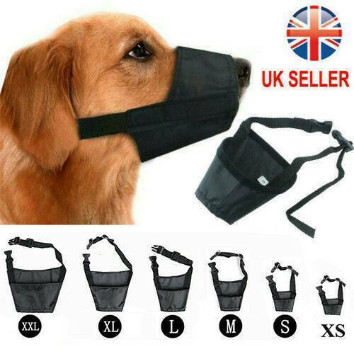 Adjustable Nylon Dog Safety Muzzle Muzzel Biting Barking Chewing Sizes XS-2XL - Picture 1 of 1