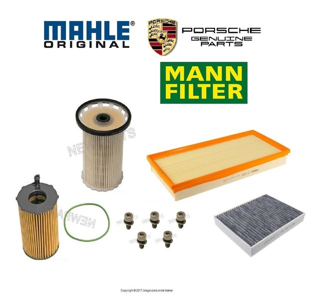 For Porsche Cayenne 3.0L Diesel Fuel Filter & Standard Air & Cabin