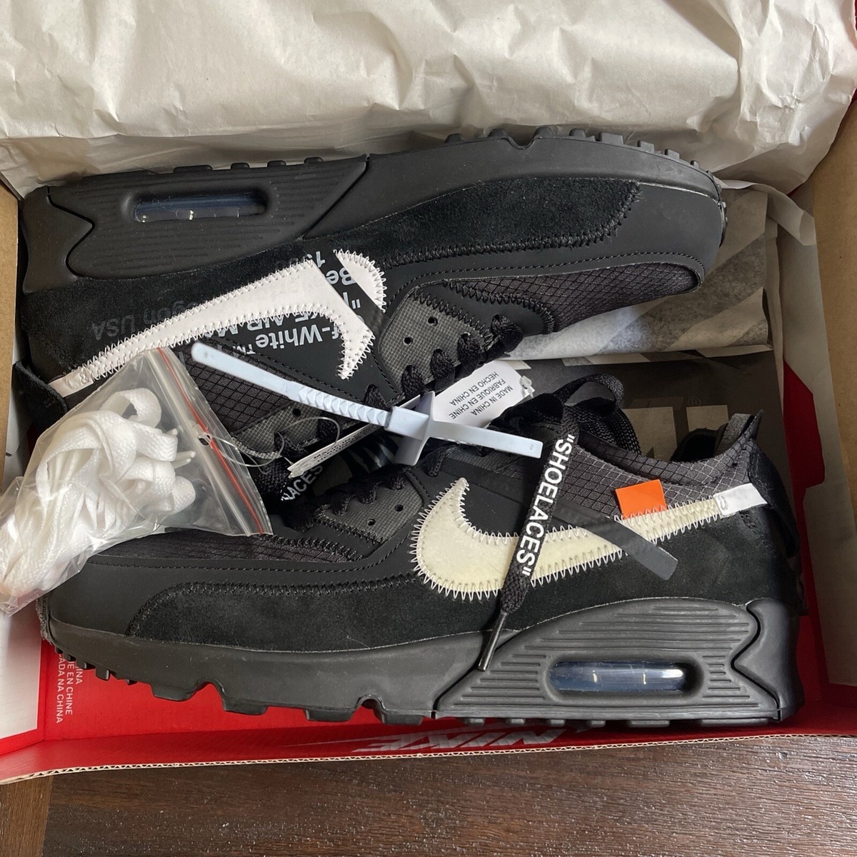 ま*ん様 OFF-WHITE × NIKE AIR MAX 90 \"BLACK/ Nike X Off-White The 10: Air Max 90 