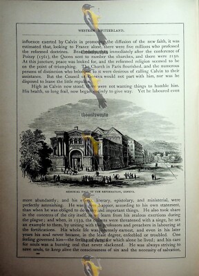 Gedenkhalle der Reformation, Genf, Schweiz, Buchillustration, um 1890