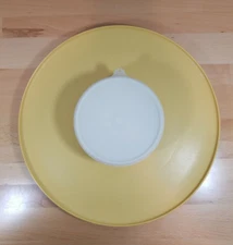 Vintage Tupperware Dip-n-Serve Chip And Dip Veggie Tray Bowl with lid Party Tray