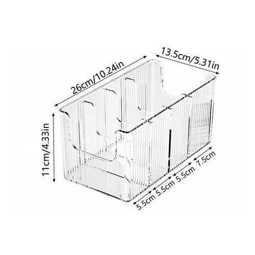 4 Compartment Vinyl Record Display Boxes Clear DVD Holder Optical Disc - Picture 2 of 9