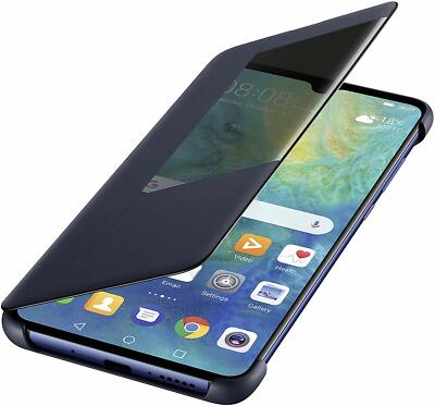 Huawei Mate 20 Protective Smart View Flip Cover - Dark Blue | eBay