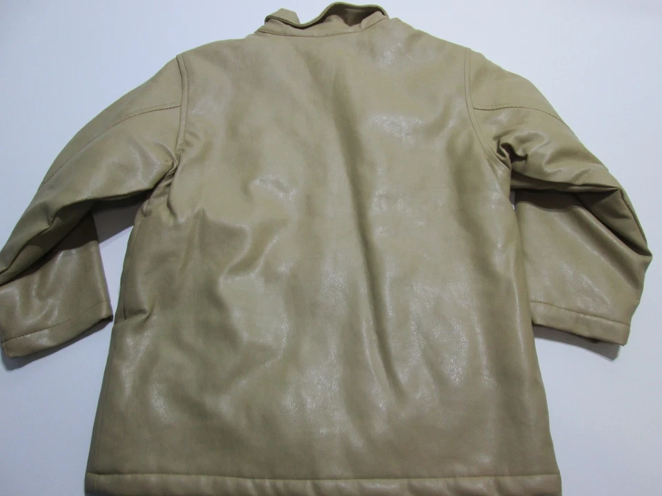 NUEVO CON ETIQUETAS Kenneth Cole Reaction Jóvenes Niñas Talla 6 Imitación Cuero Beige Prendas exteriores Foto 2 de 4