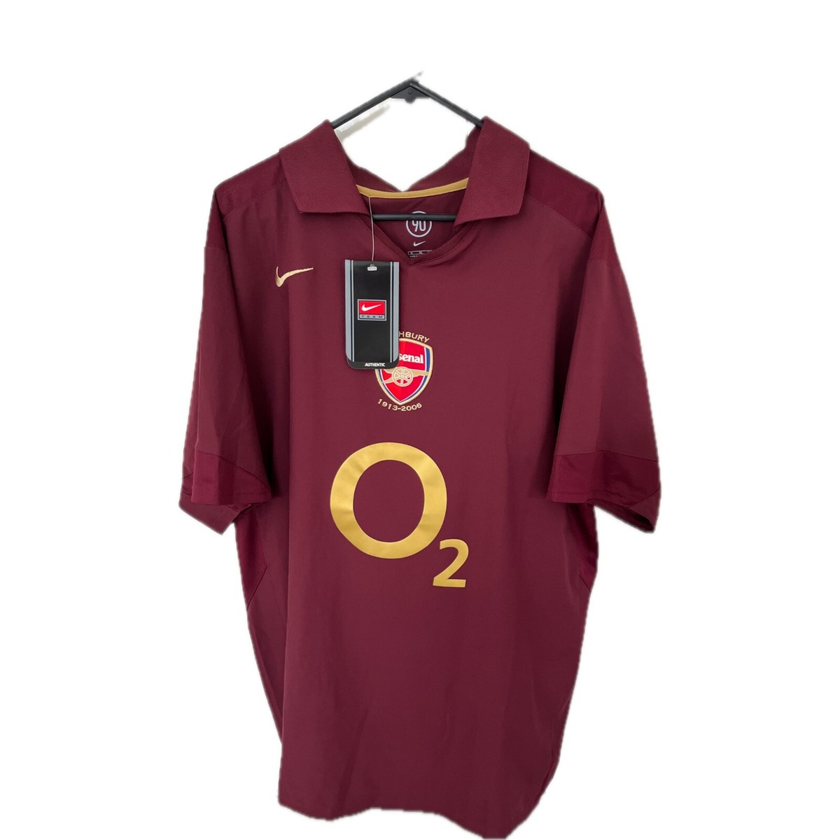 Vintage Nike Arsenal FC 2005/06 Highbury Home Jersey • Size XL