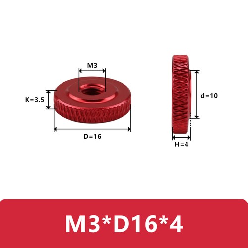 M3 M4 M5 M6 M8 M10 Knurled Thumb Nuts Through Hole Aluminum Hand Grip Knobs Nuts - Picture 6 of 22