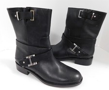 New Louise et Cie Black Leather Ankle Boots 39.5 9.5 M