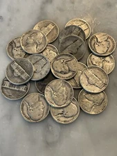 Lot of 20 Coins Silver War Nickels WWII 35% Silver - Choose How Many Lots of 20!