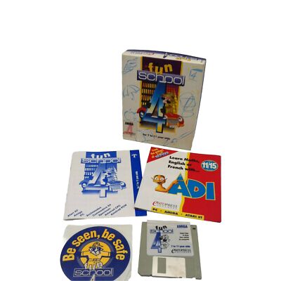 Fun School 4 PC Amiga Big Box Europress Software CIB Retro Sammler 90er RAR