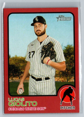 2022 Topps Heritage Lucas Giolito #216 Red Border SP Parallel Target Mega Box