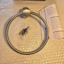 Signature Hardware Lexia Wall Mounted Towel Ring - Brushed Nickel