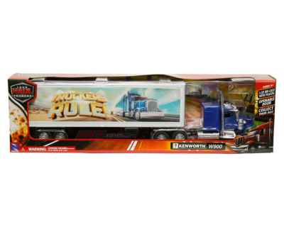 New Ray 1/32 Kenworth W900 Semi & TRUCKERS RULE! Trailer Diecast
