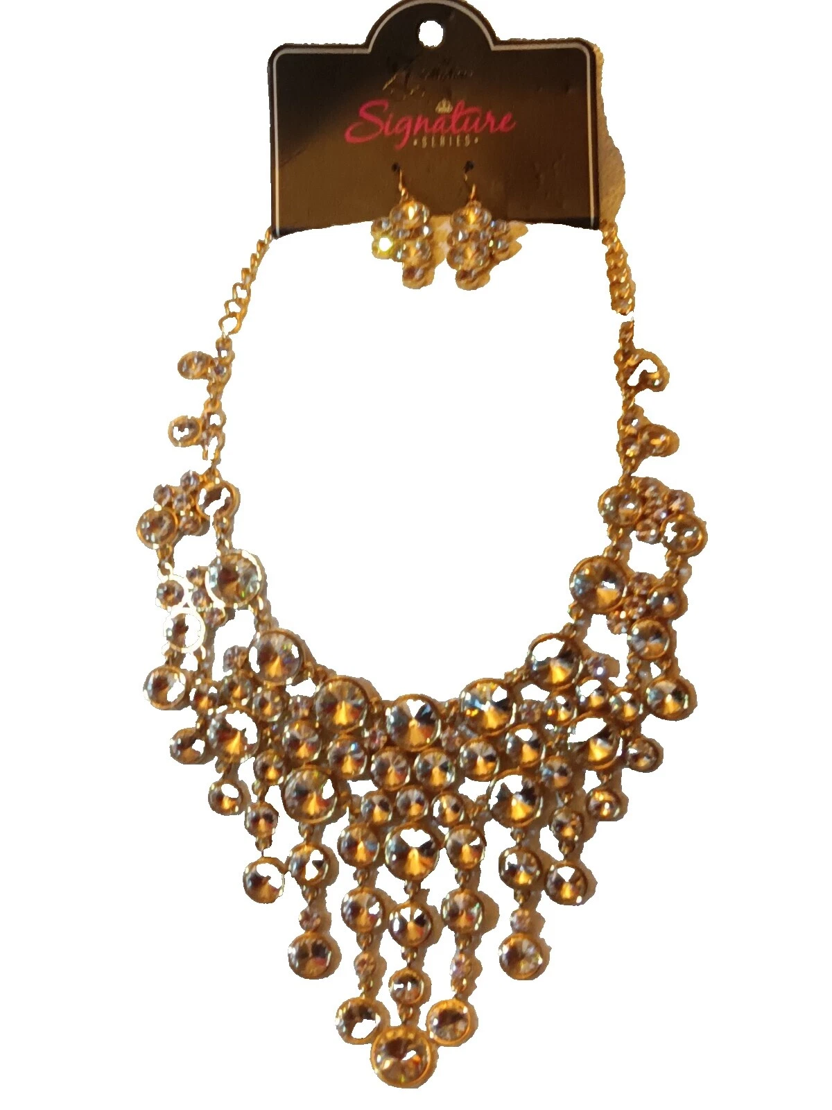 Fringe Rhinestone Fashion Necklaces & Pendants