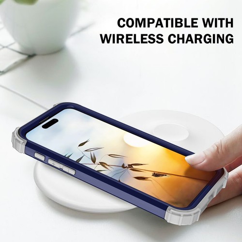Shockproof Rubber Armor Case Screen Protector For iPhone 16e 16 Plus 15 Pro - Picture 5 of 42