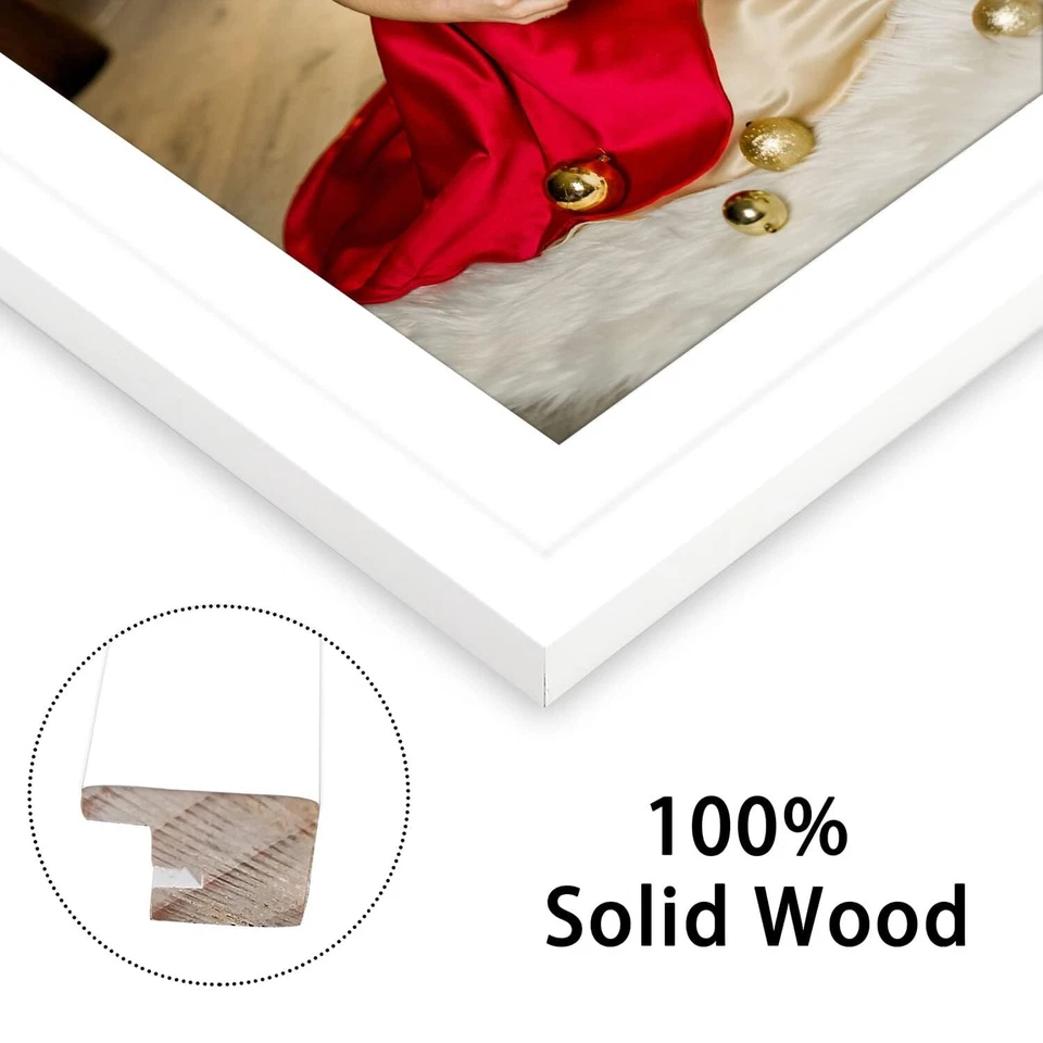 8x10 Diploma Frame 4x6 Picture Solid Wood Black Gold Double Mat 2 Pack - Image 3 of 4