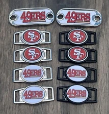2 ~ San Francisco 49ers NFL Paracord Charms Oval or Mini Dog Tag shoelace charms