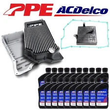PPE Brushed Deep Trans Pan/ACDelco Service Kit For 2020+ GM 2500HD/3500HD L5P