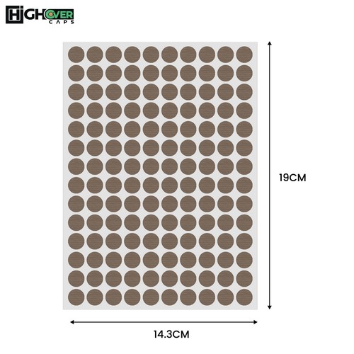 Self Adhesive Screw Hole Cover Caps, Oak Style, 700 Pieces/5 Sheets, 12mm - Picture 95 of 316