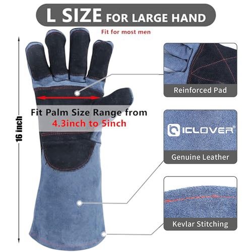 Guantes de jardinería rosa manga larga cactus espina a prueba de pinchazos protector de cuero - Imagen 9 de 10