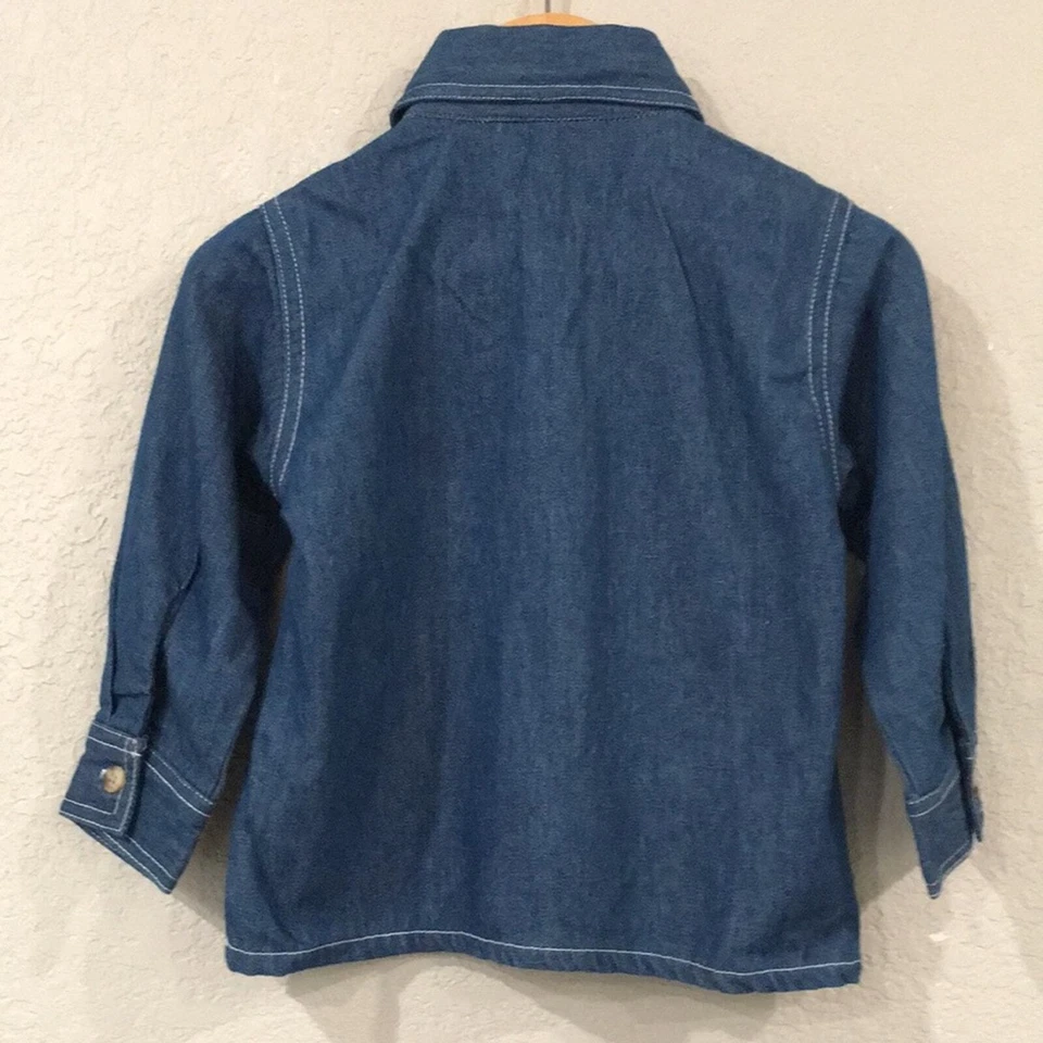 Camisa vaquera con botones Goodlad para niños talla 2T/3T 100 % algodón occidental Foto 3 de 4