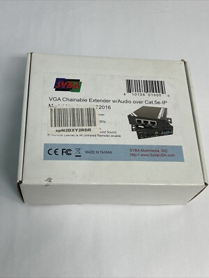 NEW VGA Chainable Extender with Audio Over Cat5e-IP Transmitter