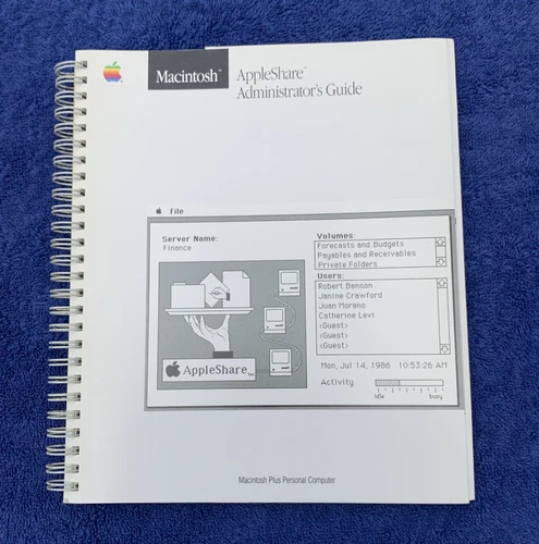Vintage Macintosh AppleShare Administrator's Guide, 1987, Rare and Unusual