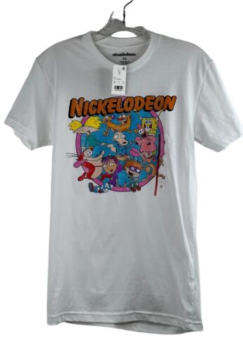 New with Tags Nickelodeon Cartoons White T-Shirt Size Large
