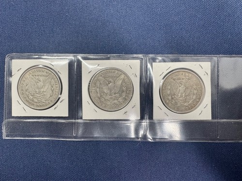 3 1921 Morgan Silver Dollars, Mints P,S, and D all VF-XF - Picture 2 of 8