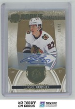 2022-23 UD The Cup Rookie Class of 2023 Auto Gold Lukas Reichel /50 #2023-LR