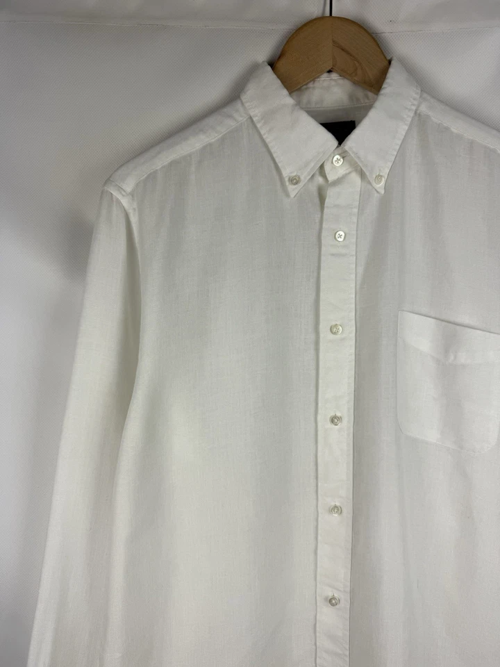 Beams Plus Japan Men’s Long Sleeve Linen Button Up Shirt Size L  - Image 4 of 4