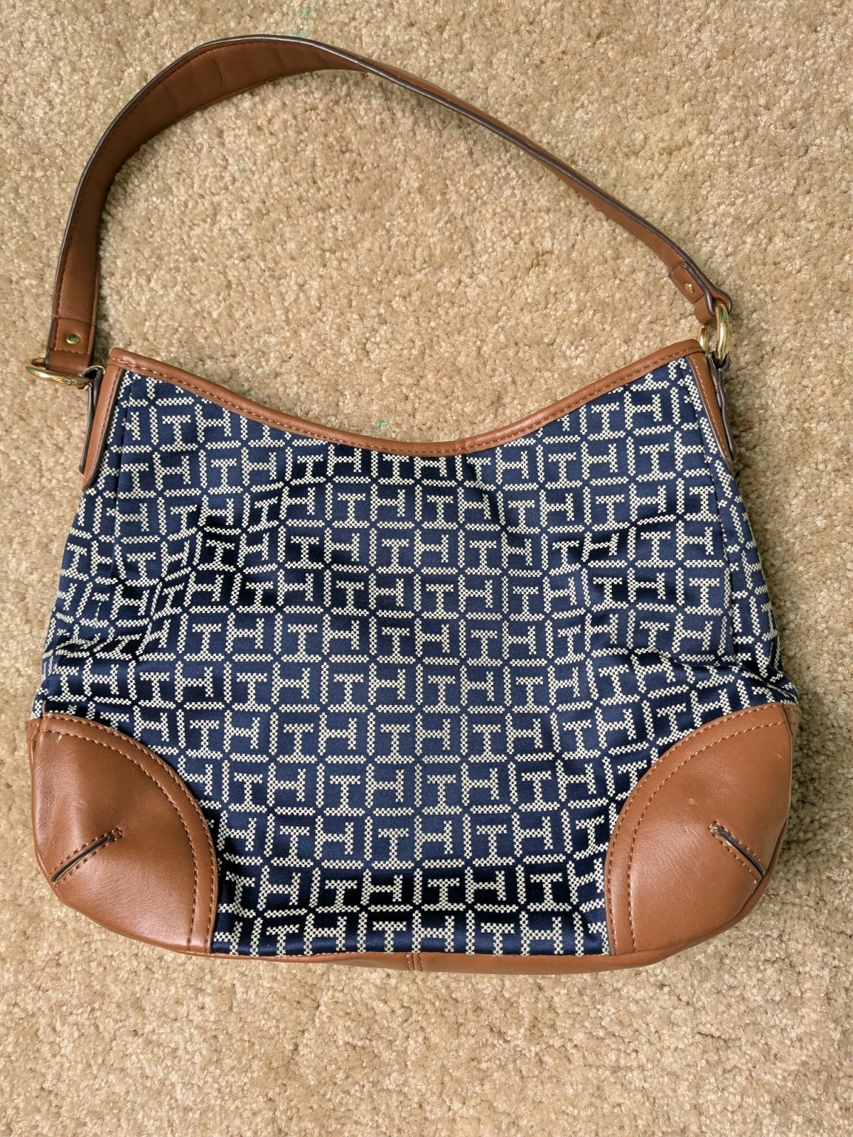 Tommy Hilfiger Bag Purse Navy Blue Monogram Logo thumbnail 2