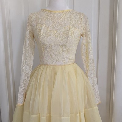 chinese dress ladies Butter Yellow Lace Mini Dress| Dress