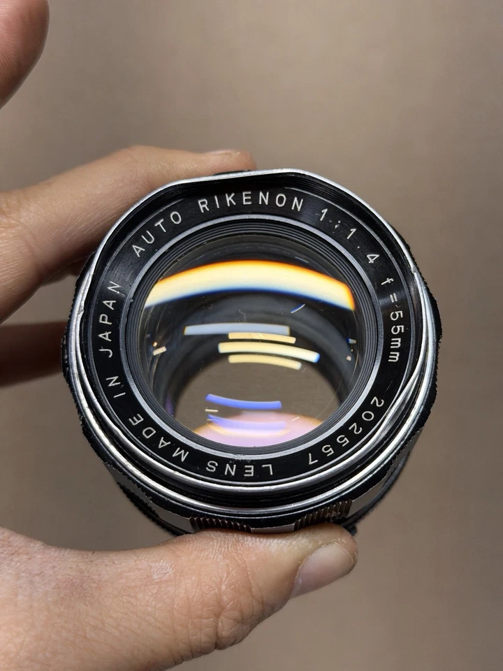 Ricoh Auto Rikenon 55mm f/1.4 Prime Lens M42 Mount Made In Japan - Image 4 of 4