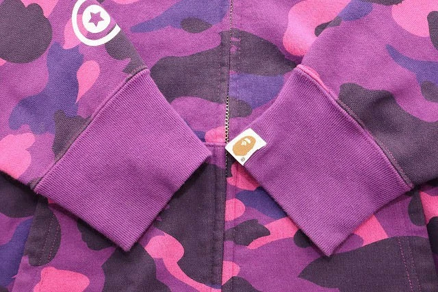 A BATHING APE (BAPE) Felpa con cappuccio A Bathing Ape ABC Shark viola L