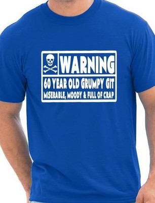 60 Year Old Git Mens Funny 60th Birthday Gift Fathers Day T-Shirt Size S-XXL
