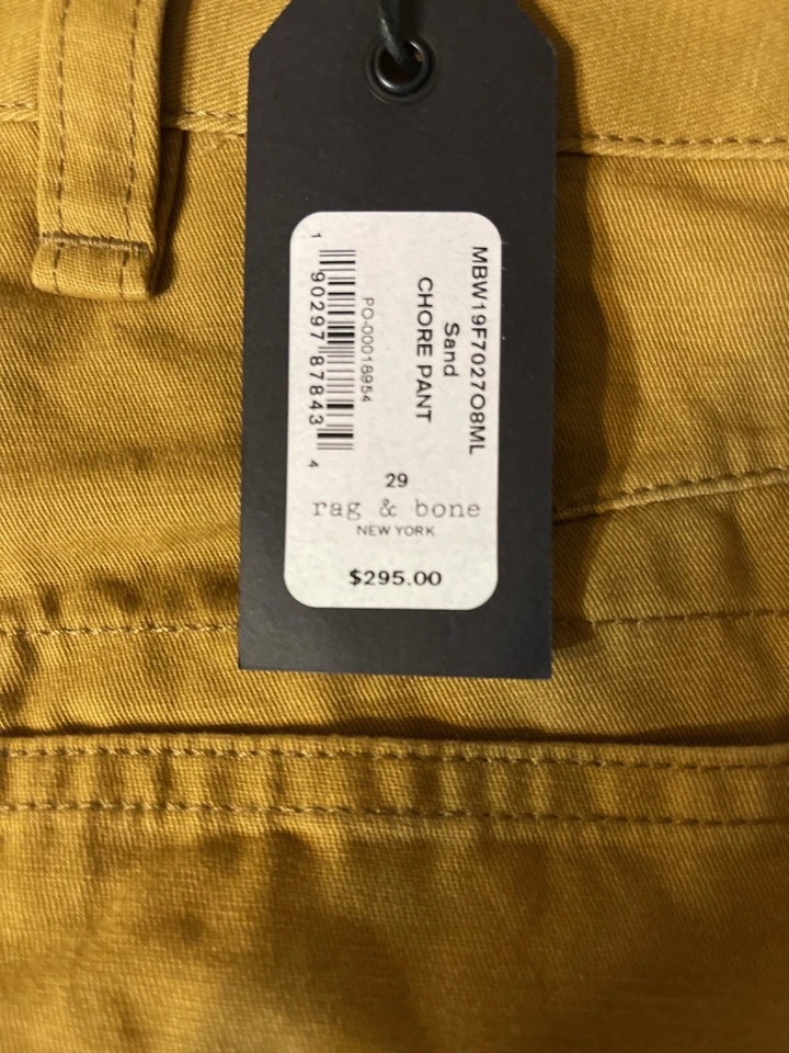 Pantalones Rag & Bone New York Chore - Color arena mostaza, talla 29, nuevos con etiquetas Foto 4 de 4