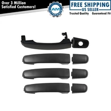 Door Handles Outside Exterior Black Kit Set of 4 for Chevy GMC Pontiac Saturn