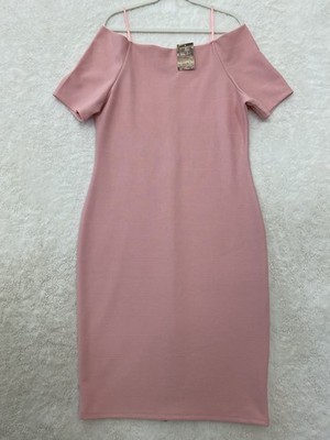 pink ribbed off the shoulder dress Chilled Luxe Off Shoulder Knit Maxi Dress Pink