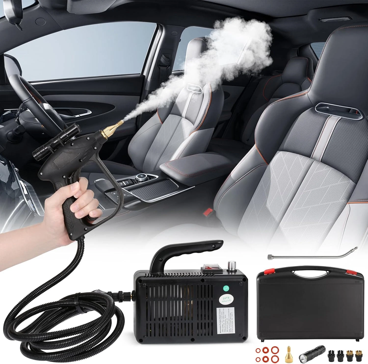 High Pressure Handheld Steam Cleaner Cleaning Car Steamer for Auto Detailing Por
Opens in a new wind