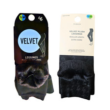 Bargain Bundle 2-Pack Women Girls Velvet Plush Worm Cosy Leggings Size S/M
