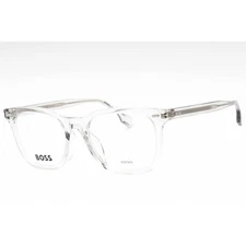 Hugo Boss Men's Eyeglasses Grey Plastic Square Shape Frame BOSS 1403/F 0KB7 00