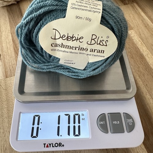 Debbie Bliss Cashmerino Aran Aqua Blue Yarn 300047 Worsted Crochet Knitted Italy - Picture 5 of 5