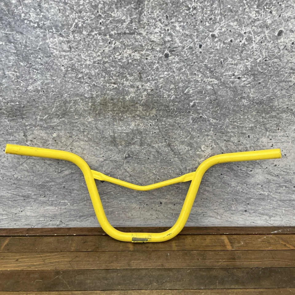 Yellow BMX Bicycle Handlebar Steel Box Bar Knurled Clamp Old School 70s 80s - Image 3 of 4