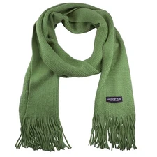 Gelante Men Classic Knit Winter Scarf Warm Double layer Olive