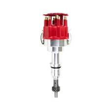 TSP JM6602R; Pro Billet Distributor, Mechanical Adv, Red for Ford 221-302