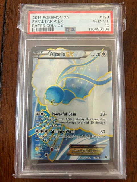 Pokemon TCG 2016 Fates Collide Altaria EX 123/124 Full Art Holo PSA 10