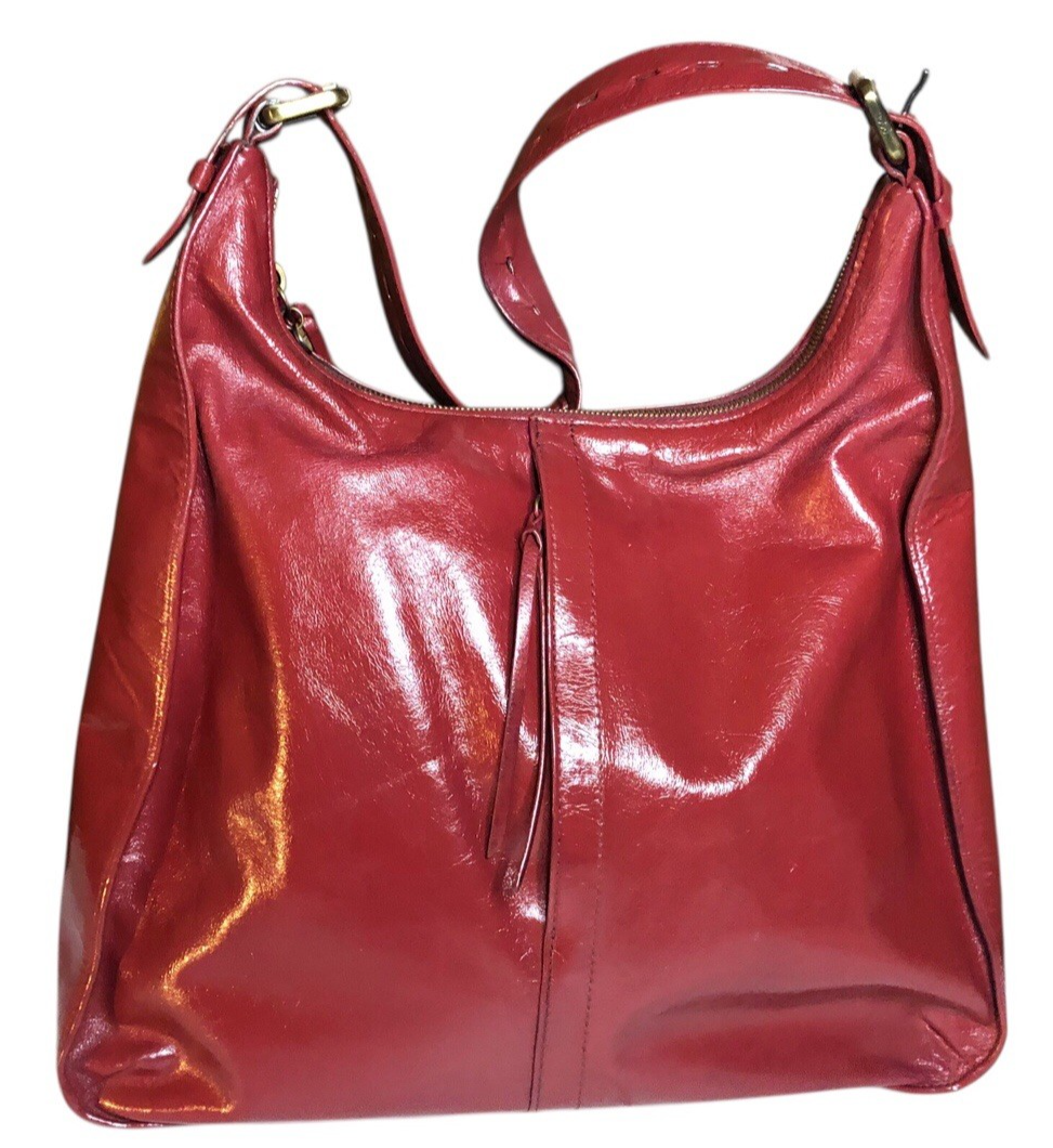 Hobo International Logan Berry Red Leather Marley Shoulder Bag