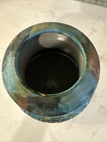 Alvino Bagni Italien Raymor Meer Garten MCM Kunstkeramik Vase 8,25" x 8" - Bild 4 von 11