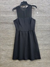 Banana Republic A-Line Dress Womens Size 6 Black Sleeveless Sheer Top Cocktail