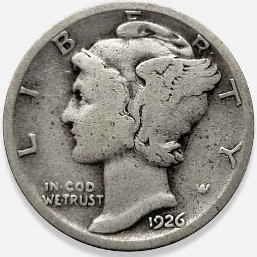 1926-P Mercury Dime 10c Very Good G++ * Original Surfaces * 1926P #2